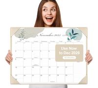 Gannyfer Large Desk Calendar 2025-2026 with Desktop Mat,22" x 17" Desktop Pad Calendar, 18 Month Table Calendar from July 2025 to Dec 2026, Office Supplies Perfect for Home School and Office - Gray