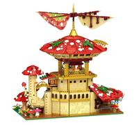 Ganoderma Hotel Mini Building Blocks Set, 2763PCS Forest Botanical Collection Architectural Model Toys, Creative Magic Construction House Micro Bricks Kit, Home Office Decor Gifts for Boys Kids Adults