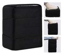 Ganondorf 3PCS Foot Rest for Under Desk at Work Adjustable Foot Rest Under Desk Ergonomic Foot Stools for Under Office Desk Large Leg Pillow for Underdesk Footrest with Warm Sherpa Topper, Mesh Black