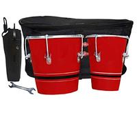 Ganpati traders Indian Professinal Two piece hand made wooden Bongo With Full Tool Kit (Red Sida)