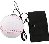 GANPUB 1 Pc White Wrist Return Ball, Sports Wrist Balls on a String, Rubber Rebound Bouncy Wristband Balls on Elastic String Sports Reaction for Wrist Exercise or Play Tennis, Baseball（2.36 in）