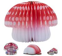 GanSan Mushroom Lamp, Manual 5 Colour Changing Night Light, Foldable Book Light, USB-C Rechargeable, Maple Wood UV Print, Decorative Mood Lamp for Bedroom, Gift for Adults & Teens