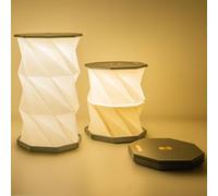 GanSan Portable ABS Bedside Lamp - 3-Color Temperature, USB-C Rechargeable, Dimmable Touch & Table Light for Bedroom, Office & Travel (Black)