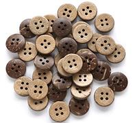 GANSSIA Coconut Shell Buttons Size 1/2 Inch 4 Holes 12.5mm Coconut Button for Shirt Sewing or DIY Crafts Pack of 200pcs