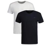 GANT Men's 2-Pack Classic Logo Crew-Neck T-Shirts, Black/White - Size: Regular/36