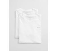 GANT 2 Pack Pure Cotton Crew Neck T-Shirts White