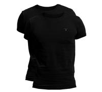 Gant 2 Pack Stretch Cotton Crew Neck T-Shirt - Black