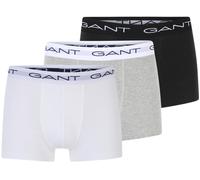 Gant 3-Pack Classic Logo Boxer Trunks, Black/White/Grey - XL