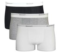GANT 3-Pack Core Logo Boxer Trunks, Black/White/Grey - XXXL