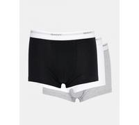 GANT Men's Core Trunks, Pack of 3, Underwear, Black/White, Standard (Pack of 3), Black/White, One Size