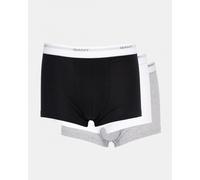 GANT Men's Core Trunks, Pack of 3, Underwear, Black/White, Standard (Pack of 3), Black/White, One Size