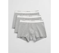 GANT 3-Pack Mens Core Trunks with Logo Waistband - 94 Light Grey Melange