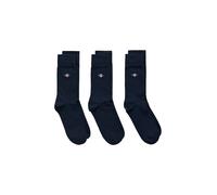 Gant 3 Pack Mens Shield Socks - Navy Cotton - Size UK 6-8