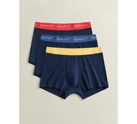 GANT 3-Pack Mens Trunks with Multi Coloured Waistbands - 410 Marine
