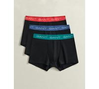 GANT 3-Pack Mens Trunks with Multi Coloured Waistbands - 5 Black - 5 Black - XL