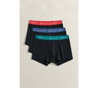 GANT 3-Pack Multicolour Waistband Trunks - Slim Fit Organic Cotton