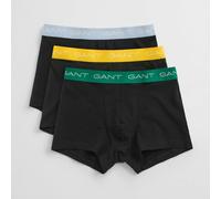 GANT 3-Pack Organic Cotton Boxer Trunks, Black - Large