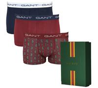 GANT 3-Pack Paisley Print Boxer Trunks Gift Set in Plumped Red - Medium