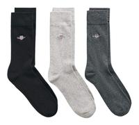 Gant 3-Pack Shield Logo Socks, Charcoal Melange
