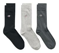Gant 3-Pack Shield Logo Socks, Charcoal Melange - Eur 40-42