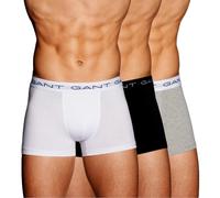 Gant 3 Pack Stretch Cotton Trunks - Black/White/Grey