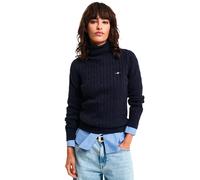 GANT Women's Stretch Cotton Cable Turtleneck Pullover Sweater (Pack of 1)