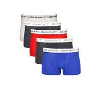 GANT 5-Pack Contrast Waistband Boxer Trunks, Navy/Blue/White/Red - Large