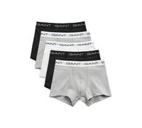 GANT 5-Pack Logo Waistband Boxer Trunks, Black/Grey/White - X-Large