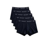 GANT 5-Pack Logo Waistband Boxer Trunks, Navy - Small