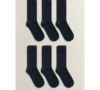 GANT 6 Pack Cotton Rich Logo Socks Navy