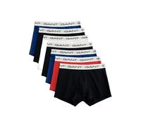 GANT 7-Pack Contrast Waistband Boxer Trunks, Navy/Blue/White/Red - Small
