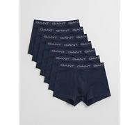 GANT Men's 7-Pack Regular Waist Boxer Trunks, Marine - Size: 32/33/32