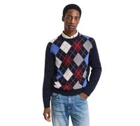GANT Argyle C-Neck, Dark Navy Melange, S