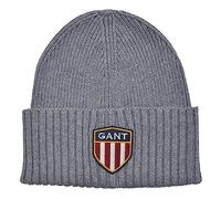 GANT Banner Shield Beanie Knitted Hat One Size Unisex, gray, One Size