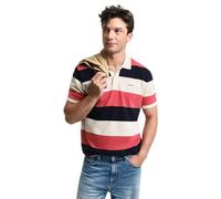 GANT Block Stripe SS Polo Shirt, Cream, S