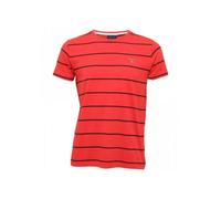 GANT Breton Stripe Crew-Neck T-Shirt, Watermelon Red - Small