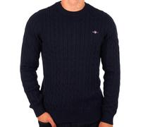 Gant Cable Knit Jumper Navy Blue