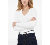 Gant cable-knit v-neck jumper - White XS-S-M-L-XL