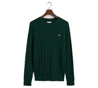GANT Mens Cable C Neck Evening Blue Sweater