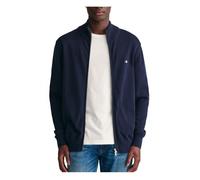 Gant Casual Cotton Full Zip Cardigan Evening Blue