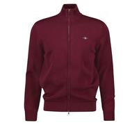 GANT Casual Cotton Zip Cardigan, Weinrot, L