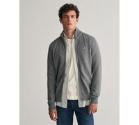 Gant for man. 8030164 Casual cotton cardigan with grey zip fastening (M), Long sleeve
