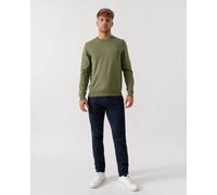 GANT Classic Cotton Crew Neck Jumper - 379 Dry Herb Green