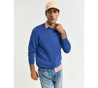 GANT Classic Cotton Crew Neck Jumper, Rich Blue - Small