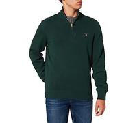 GANT Classic Cotton Half Zip, Tartan Green, S