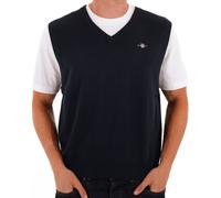 Gant Classic Cotton Knit Vest Navy Blue