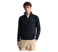 Classic Cotton Half Zip Knit Evening Blue S