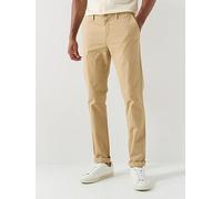 GANT Classic Slim Fit Chinos, Beige, Size 30R, Men Beige