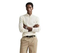 GANT Cotton Cable Half Zip, Cream, XXXL