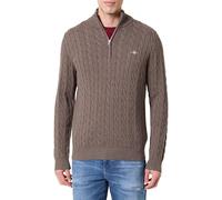GANT Cotton Cable Half Zip, Seawood Melange, L